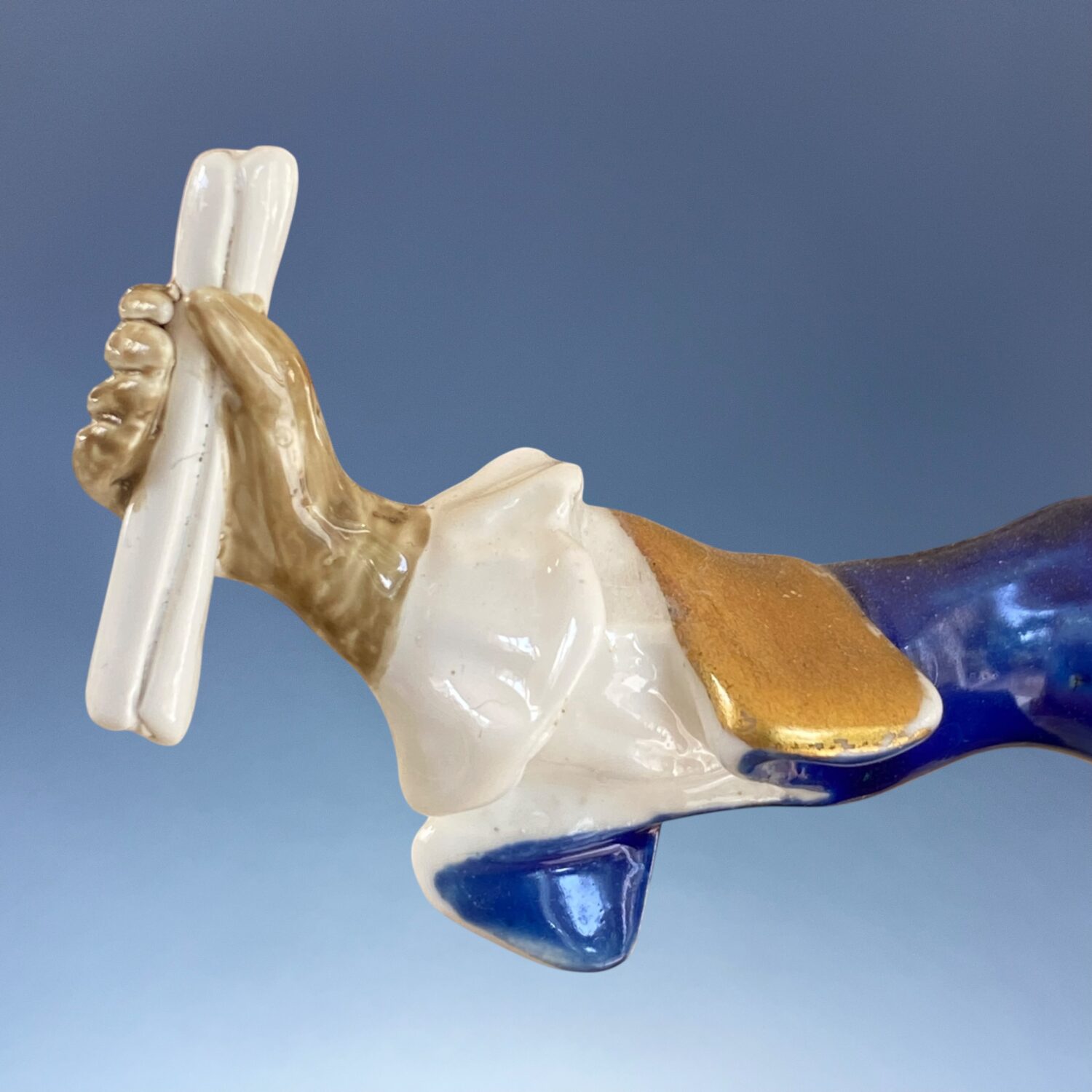 Rare Staffordshire Porcelain Monkey Band Figure - The Conductor - Image 4