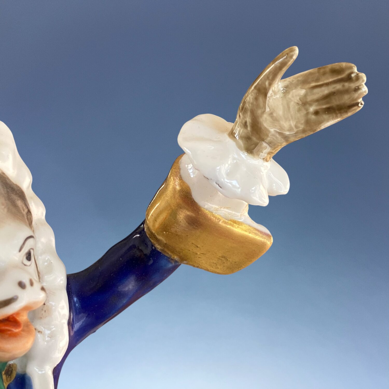 Rare Staffordshire Porcelain Monkey Band Figure - The Conductor - Image 5