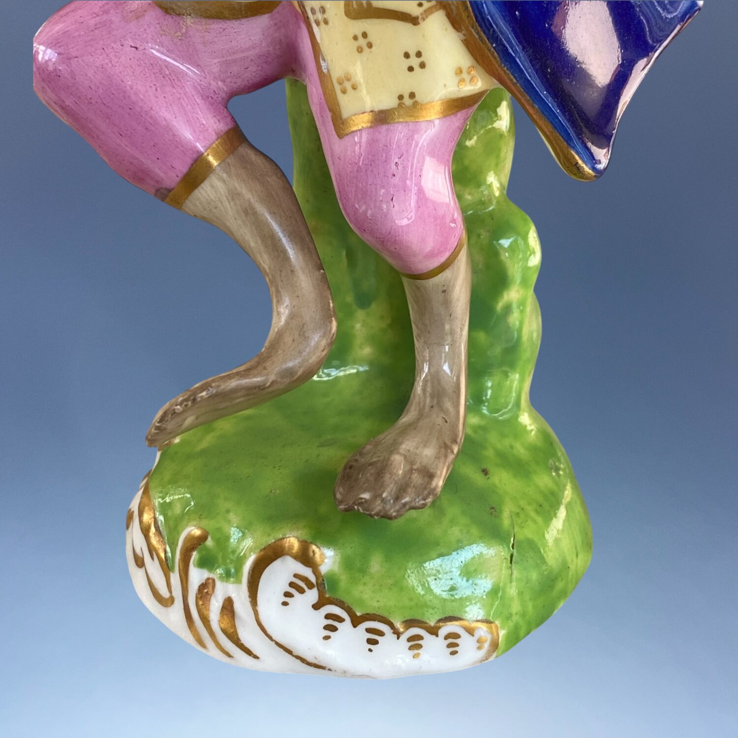 Rare Staffordshire Porcelain Monkey Band Figure - The Conductor - Image 6