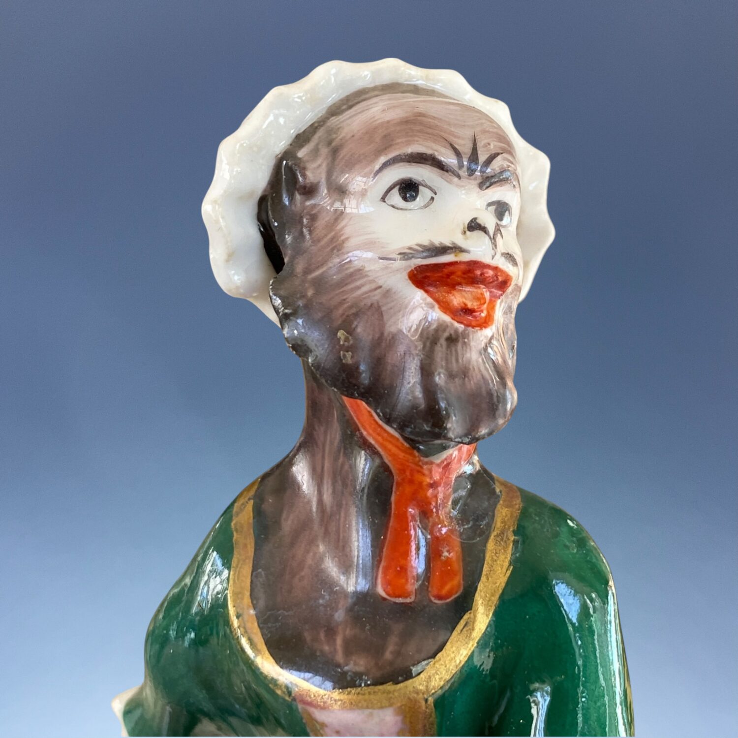 Rare Staffordshire Porcelain Monkey Band Figure - The Hurdy Gurdy Player - Image 8