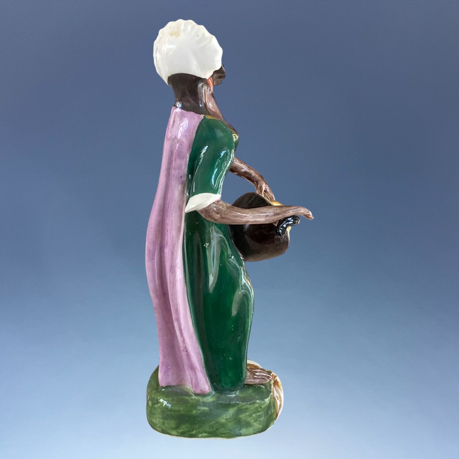 Rare Staffordshire Porcelain Monkey Band Figure - The Hurdy Gurdy Player - Image 5