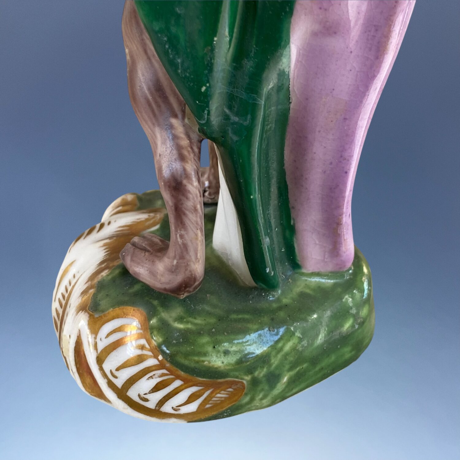 Rare Staffordshire Porcelain Monkey Band Figure - The Hurdy Gurdy Player - Image 3