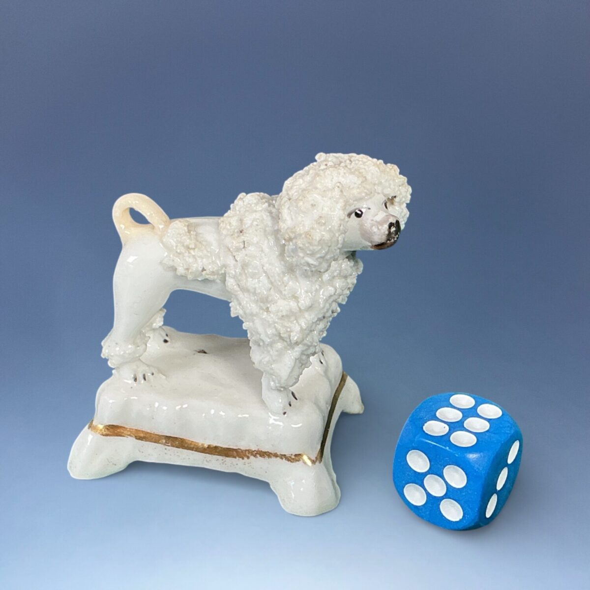 C19th Staffordshire Porcelain Miniature Poodle