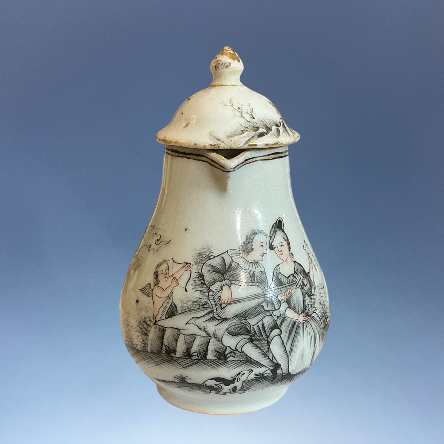 Chinese Export Porcelain - European Figure Decorated Cream Jug. - Image 4