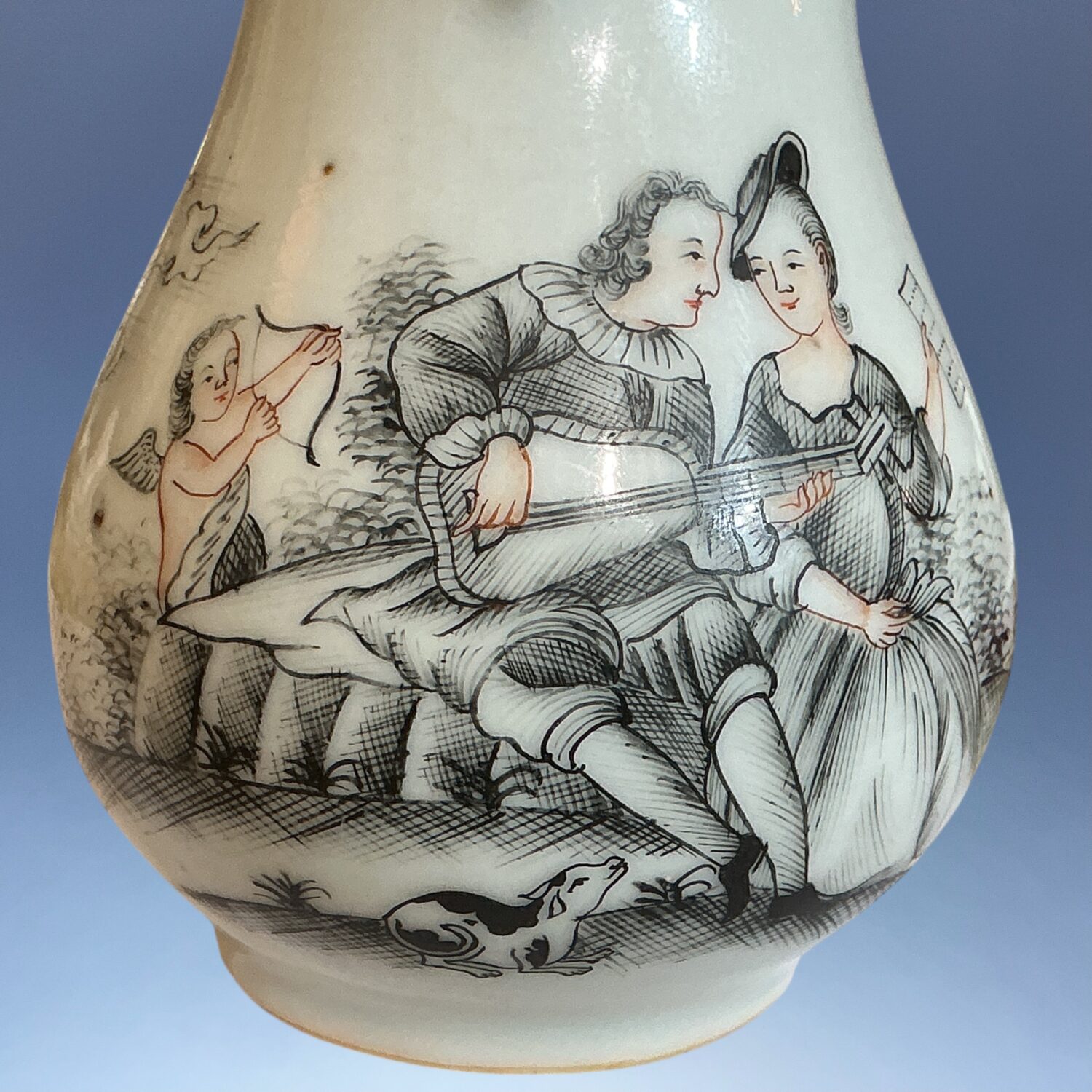 Chinese Export Porcelain - European Figure Decorated Cream Jug. - Image 5