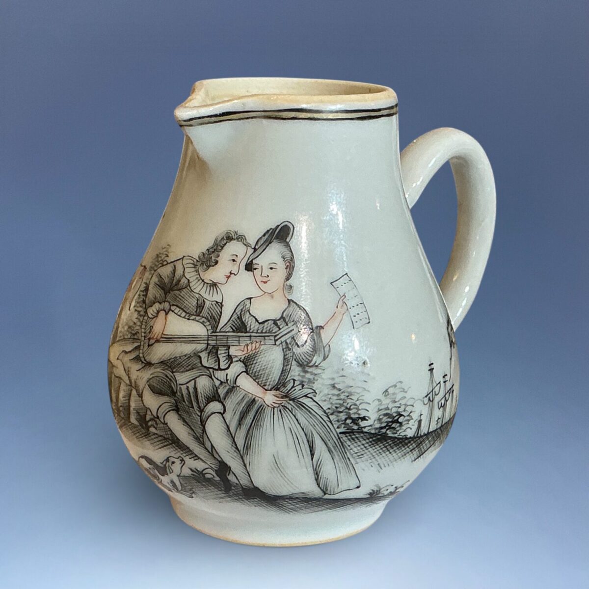Chinese Export Porcelain – European Figure Decorated Cream Jug.