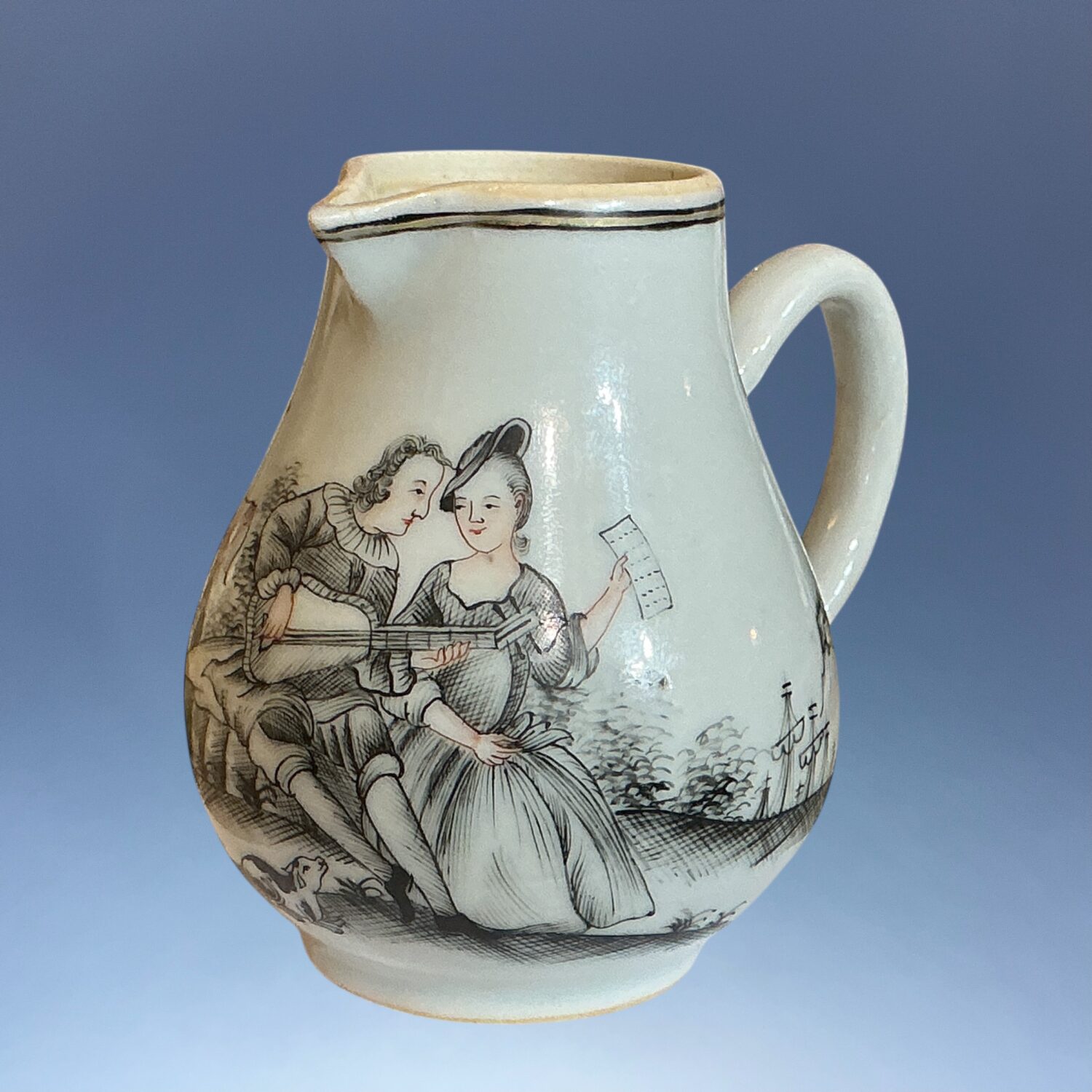 Chinese Export Porcelain - European Figure Decorated Cream Jug. - Image 6
