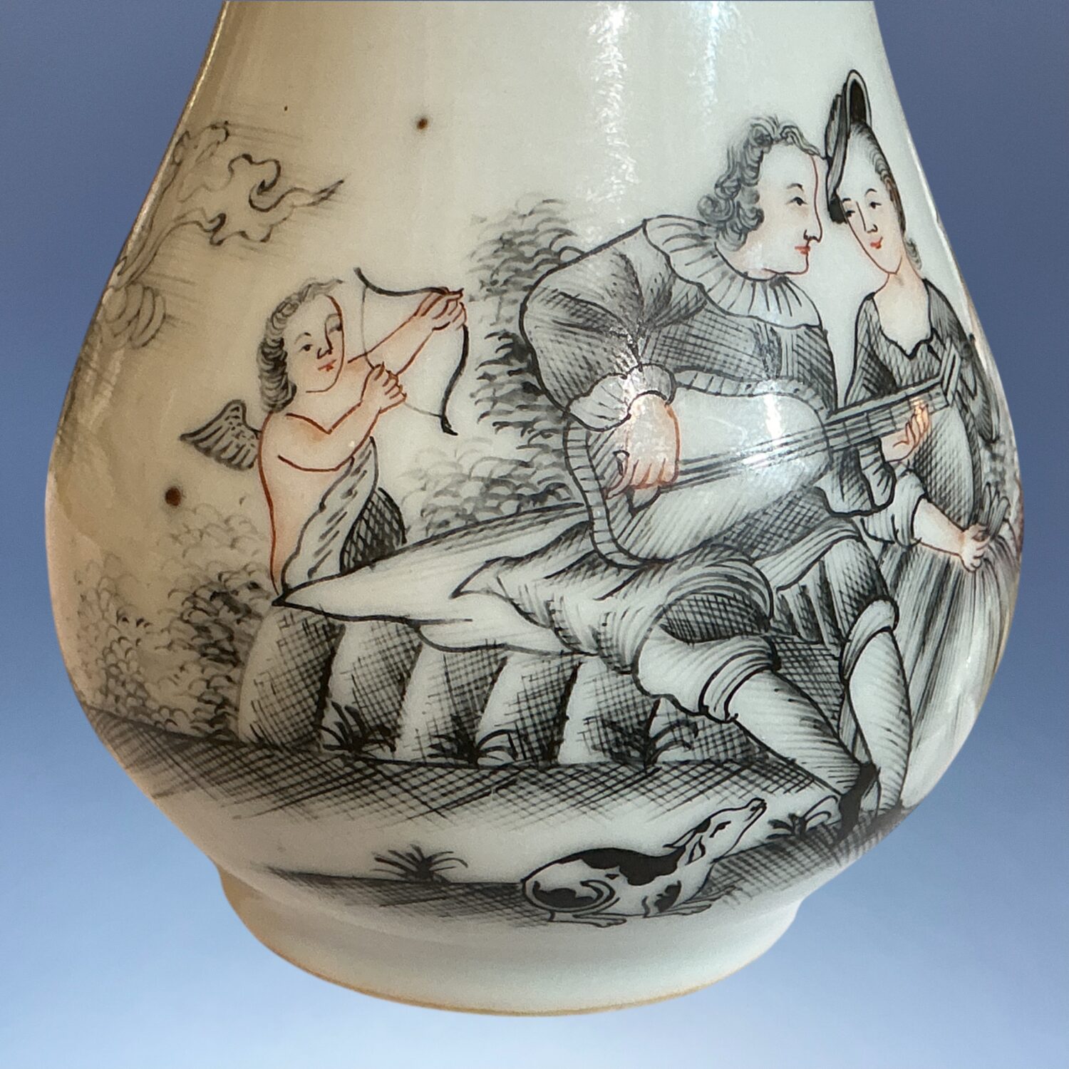 Chinese Export Porcelain - European Figure Decorated Cream Jug. - Image 11