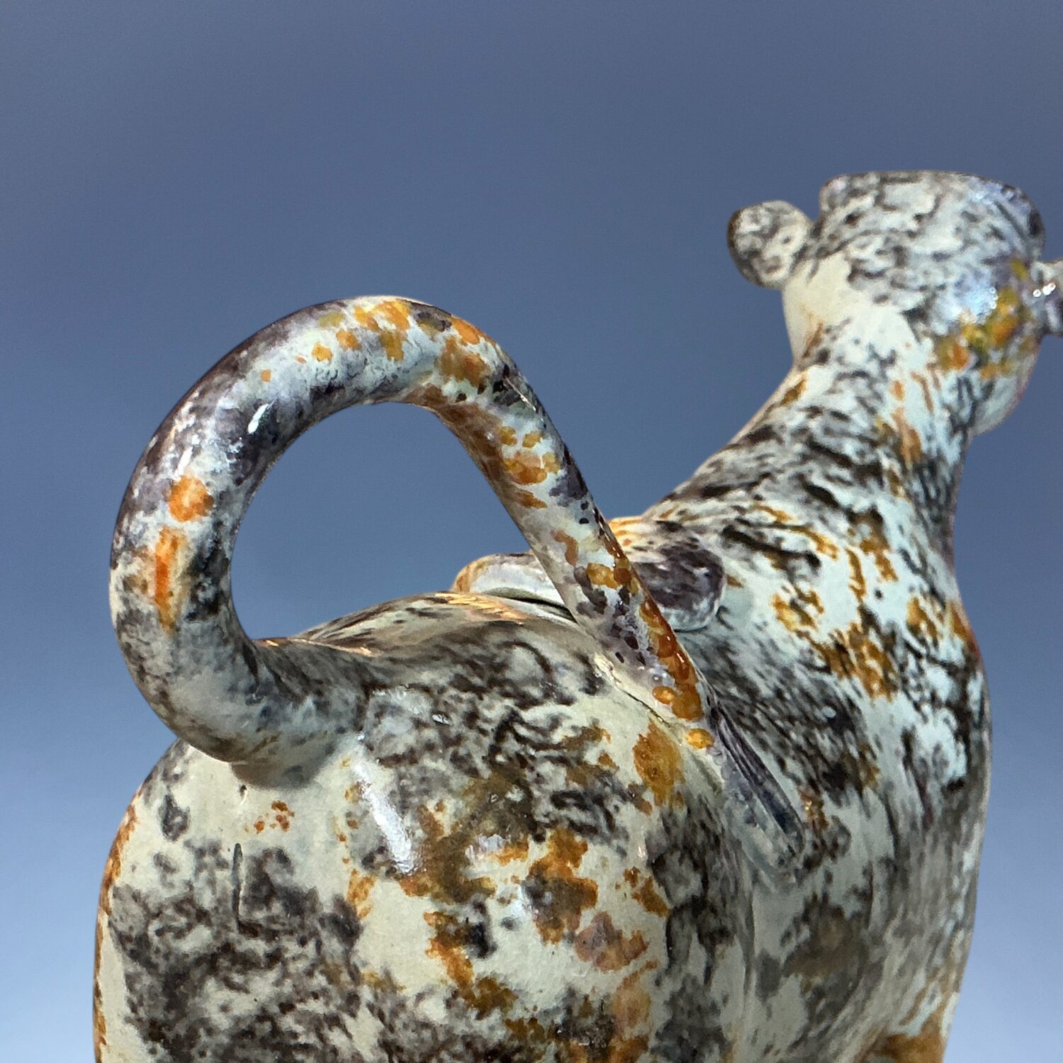 Early Staffordshire ‘Pratt Ware’ Cow Creamer with Milkmaid. - Image 8