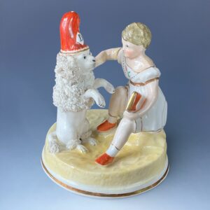 Staffordshire - Samuel Alcock - ‘Dunce’ Poodle Group.