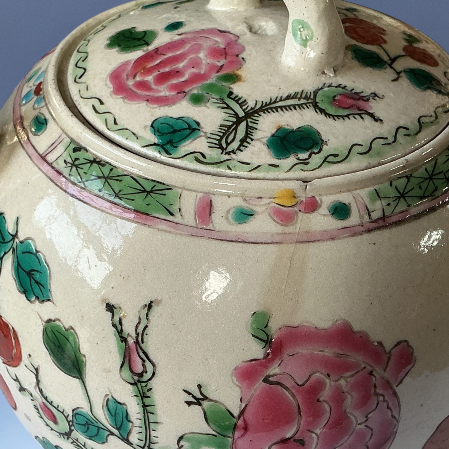 C18th Staffordshire Saltglaze Teapot. - Image 3