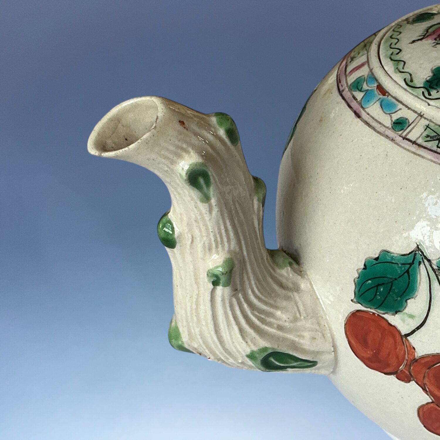 C18th Staffordshire Saltglaze Teapot. - Image 6