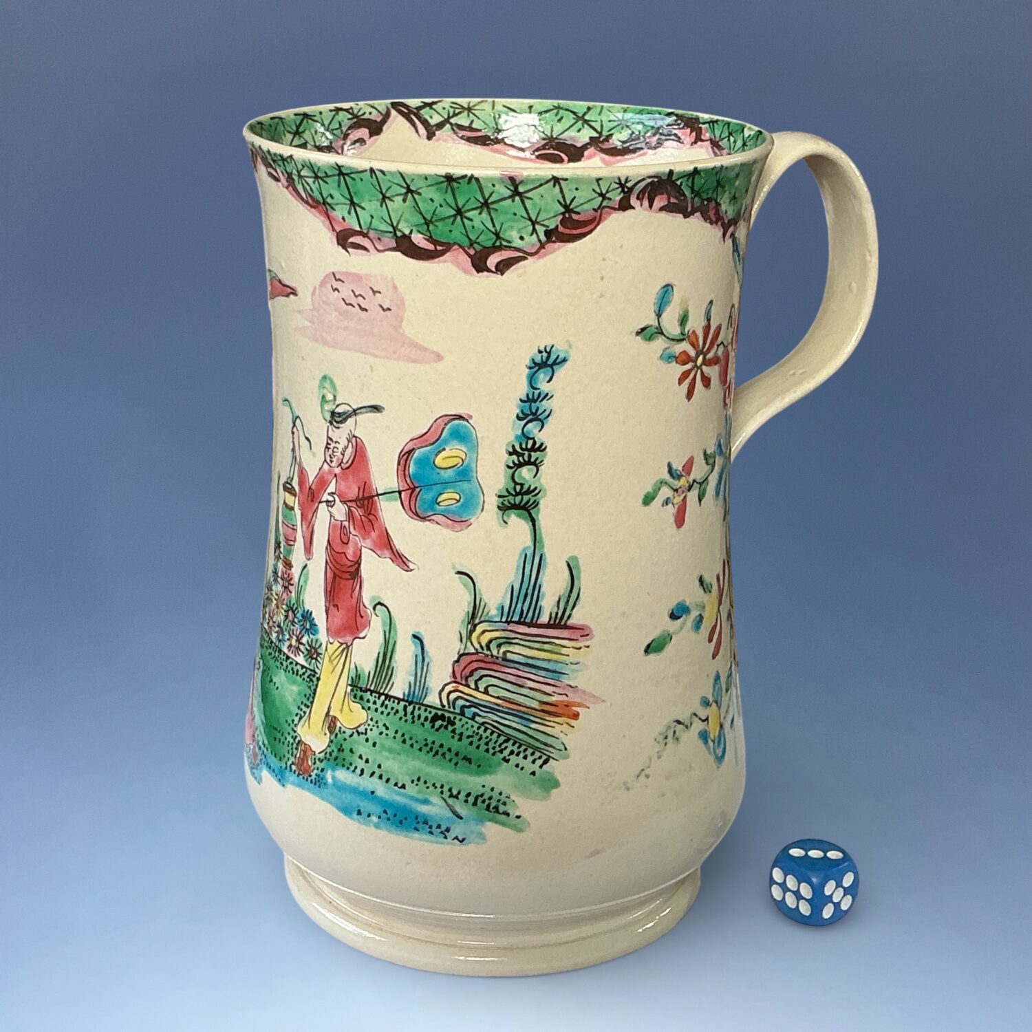 C18th Staffordshire Saltglaze Stoneware Tankard