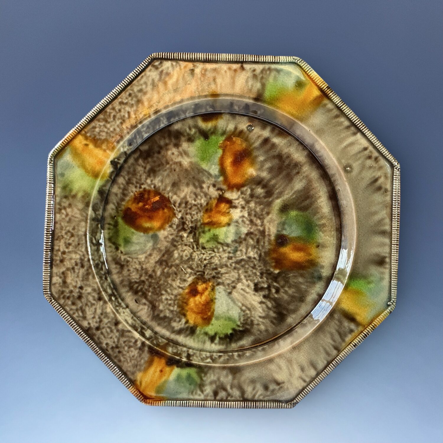Whieldon Plate Octagonal ‘Thread Edge’ Plate c1760