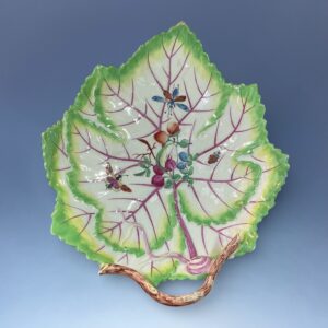 C18th Worcester (1st period) Leaf Dish c1765