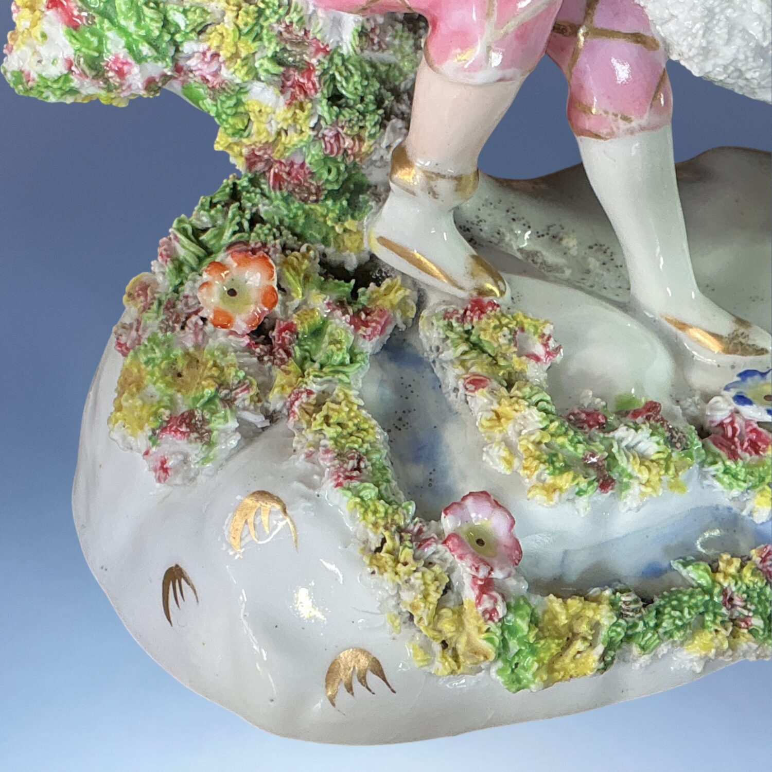 C19th Staffordshire Porcelain Figure- Boy with a Poodle - Image 6