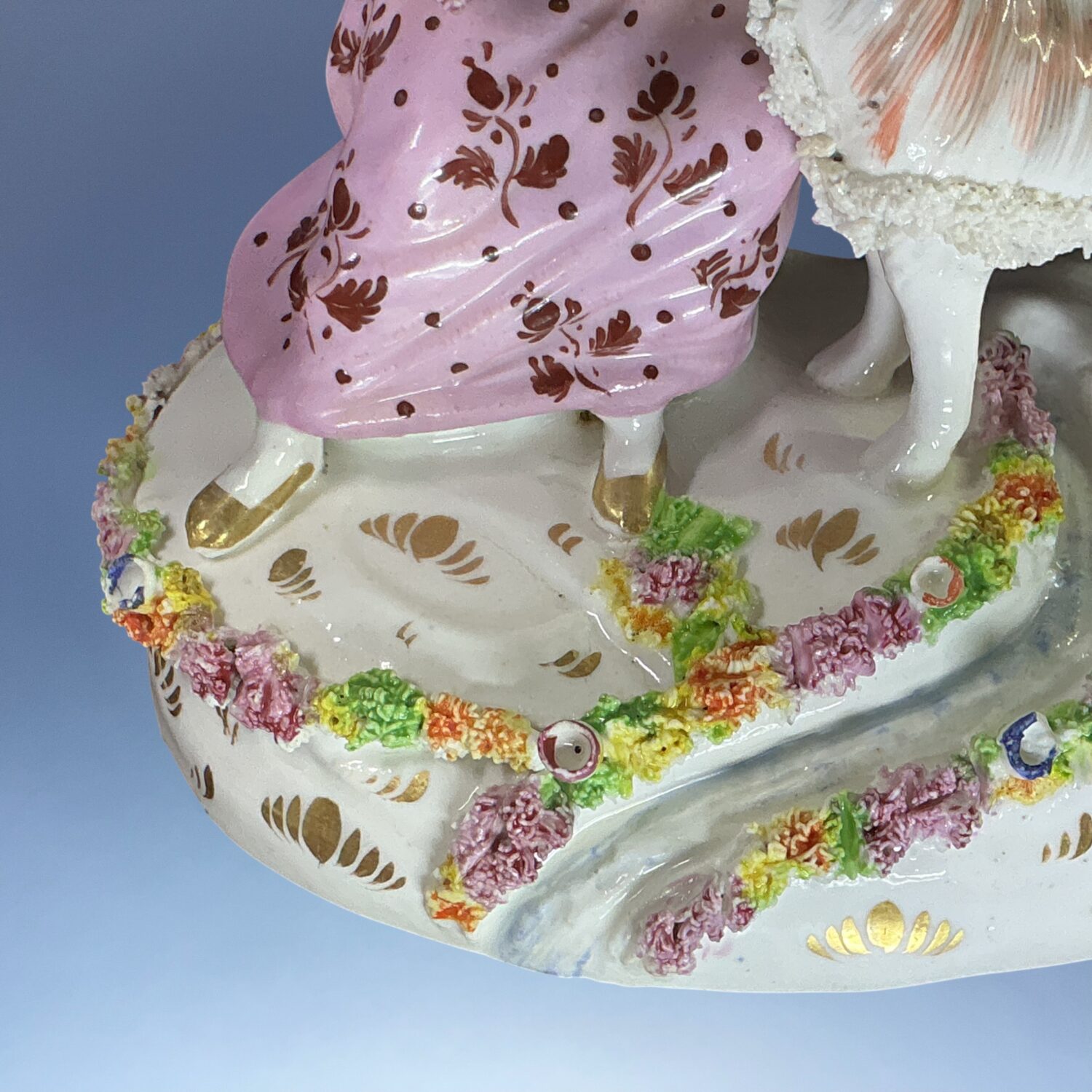 C19th Staffordshire Porcelain Figure of a Girl with a Goat. - Image 7