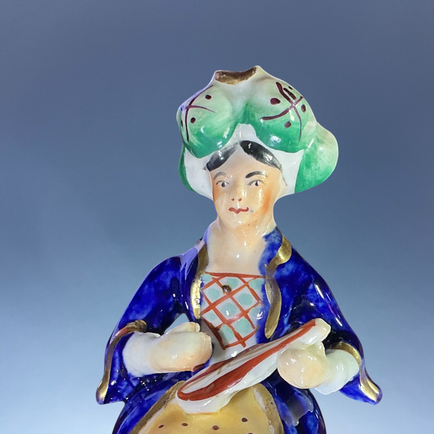 Two C19th Staffordshire Small Figures of Turkish Musicians. - Image 3