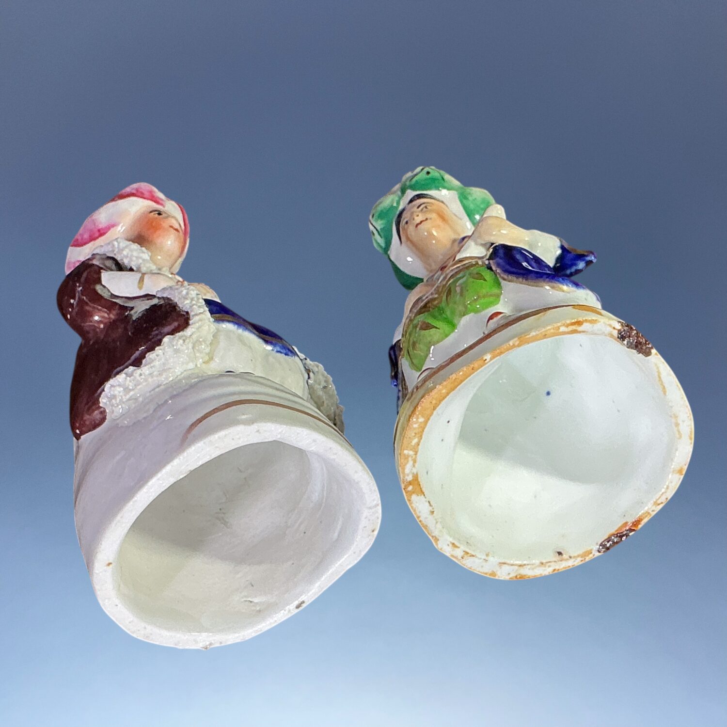 Two C19th Staffordshire Small Figures of Turkish Musicians. - Image 5