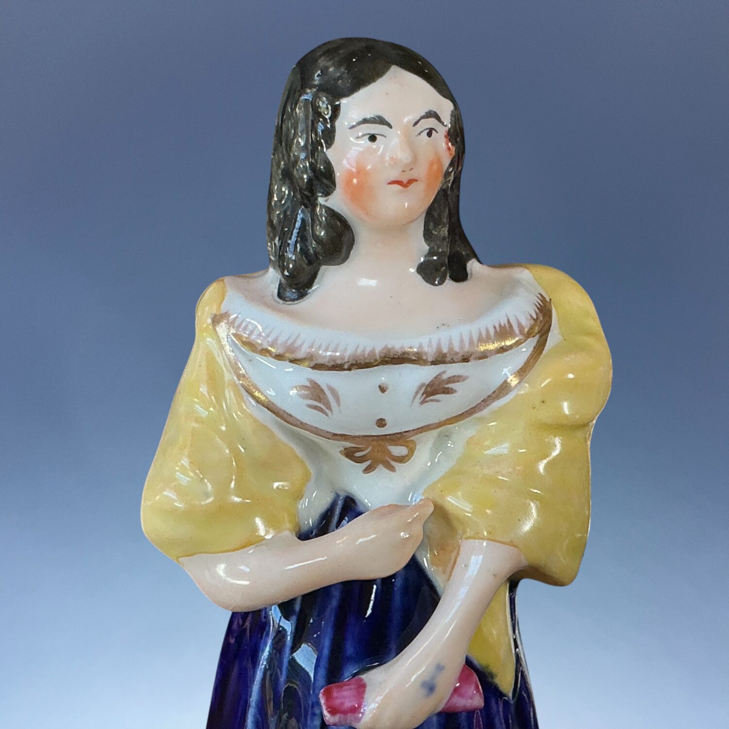 Good Quality Staffordshire Porcelain Figure of a Girl. - Image 2