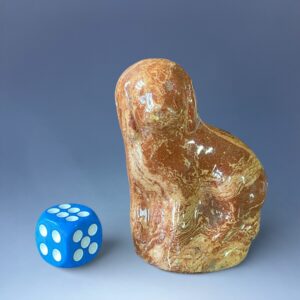 (Clearance) C19th ‘Solid Agate’ PotterySeated Dog