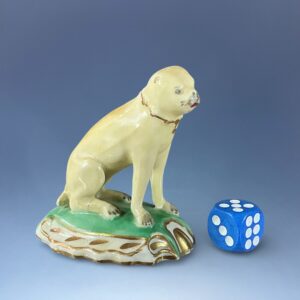 (Clearance) C19th Staffordshire Porcelain Pug Dog.