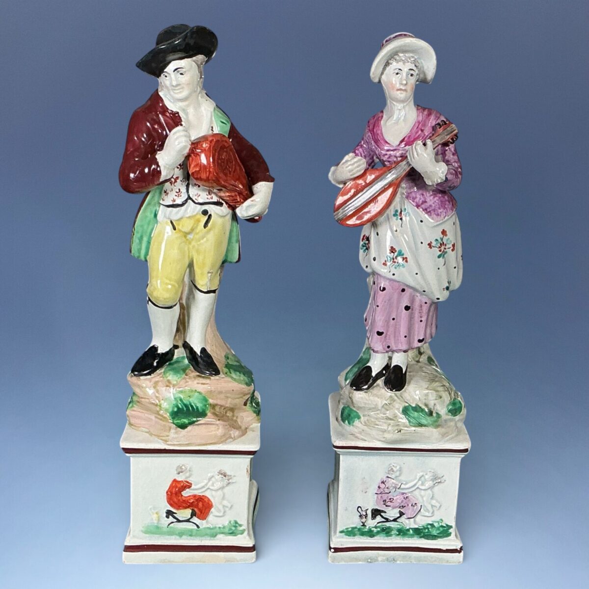 Early Staffordshire Pottery Figures – Flemish Musicians.