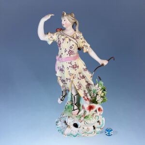 C18th Derby Porcelain Figure of Diana the Huntress.