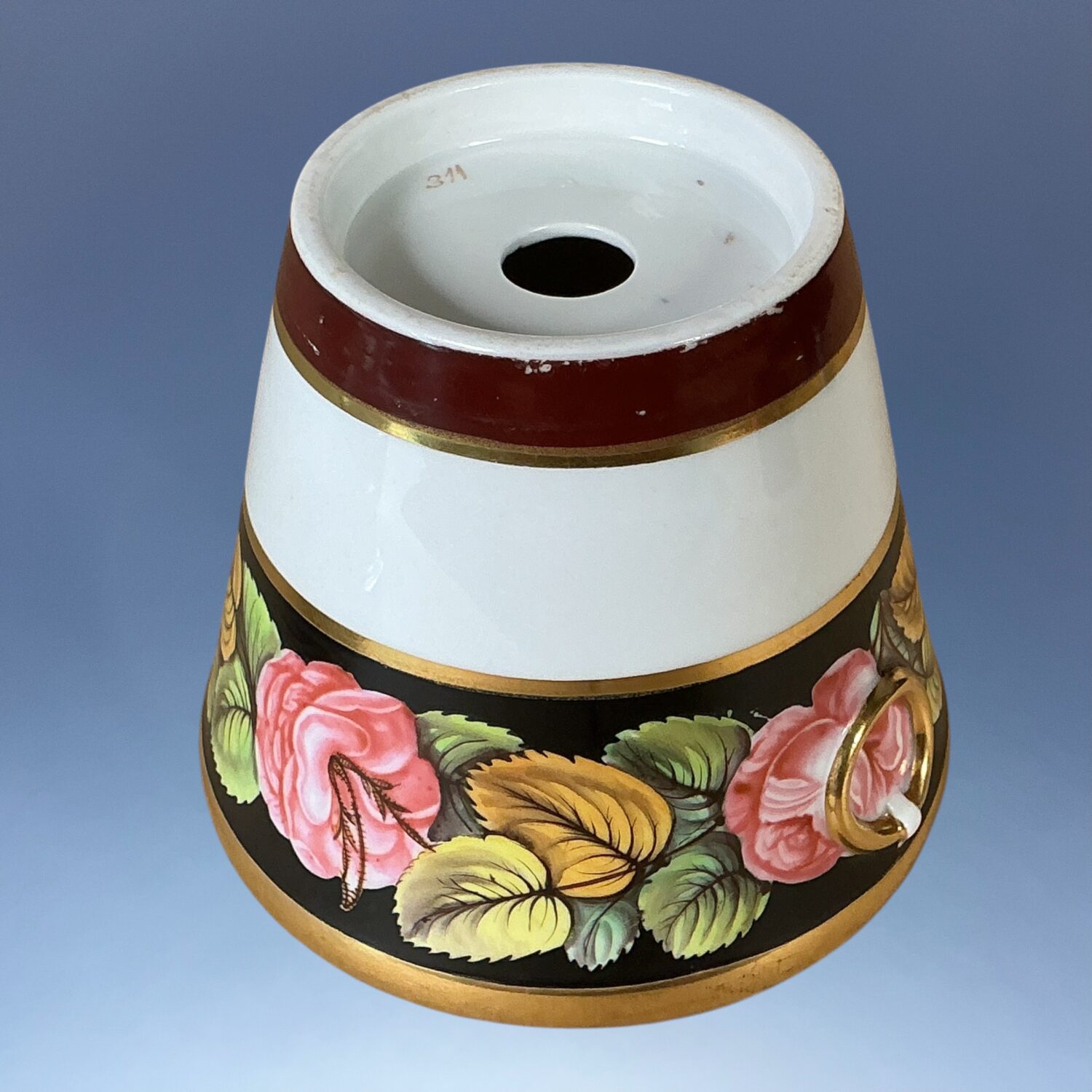 Early Spode Porcelain Cache Pot and Stand. - Image 5