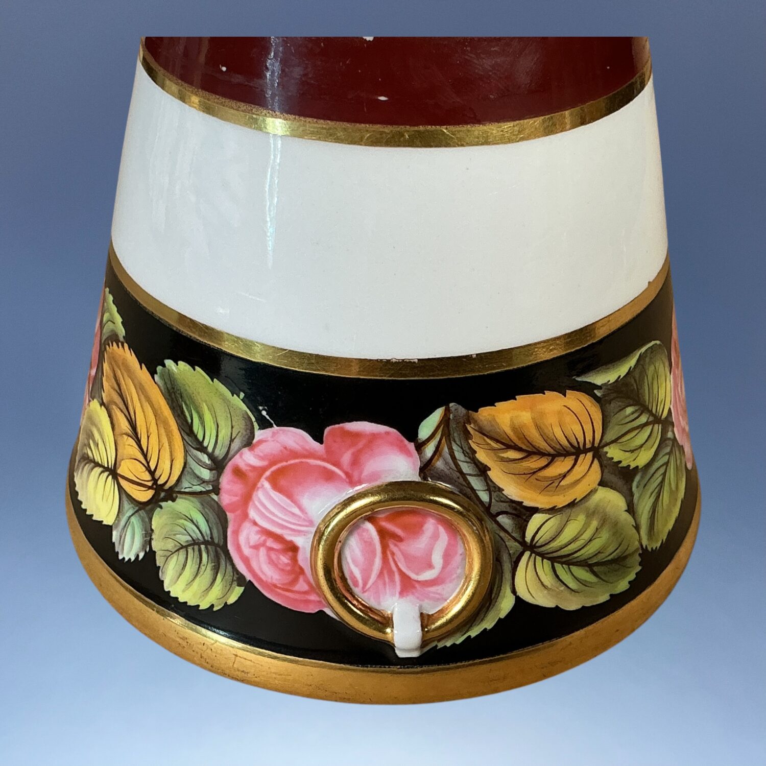 Early Spode Porcelain Cache Pot and Stand. - Image 6