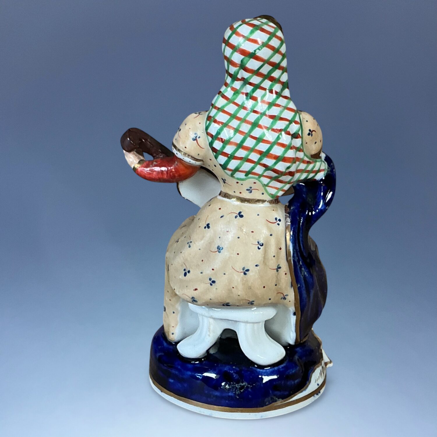 Staffordshire Porcelain Figure of a Female Guitar Player. - Image 5