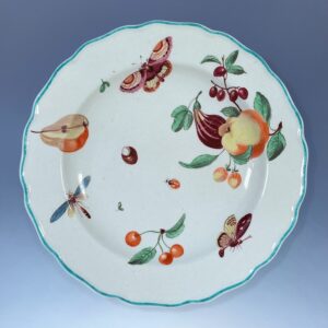 Scarce Chelsea Derby Plate - James Giles Fruit & Insects.