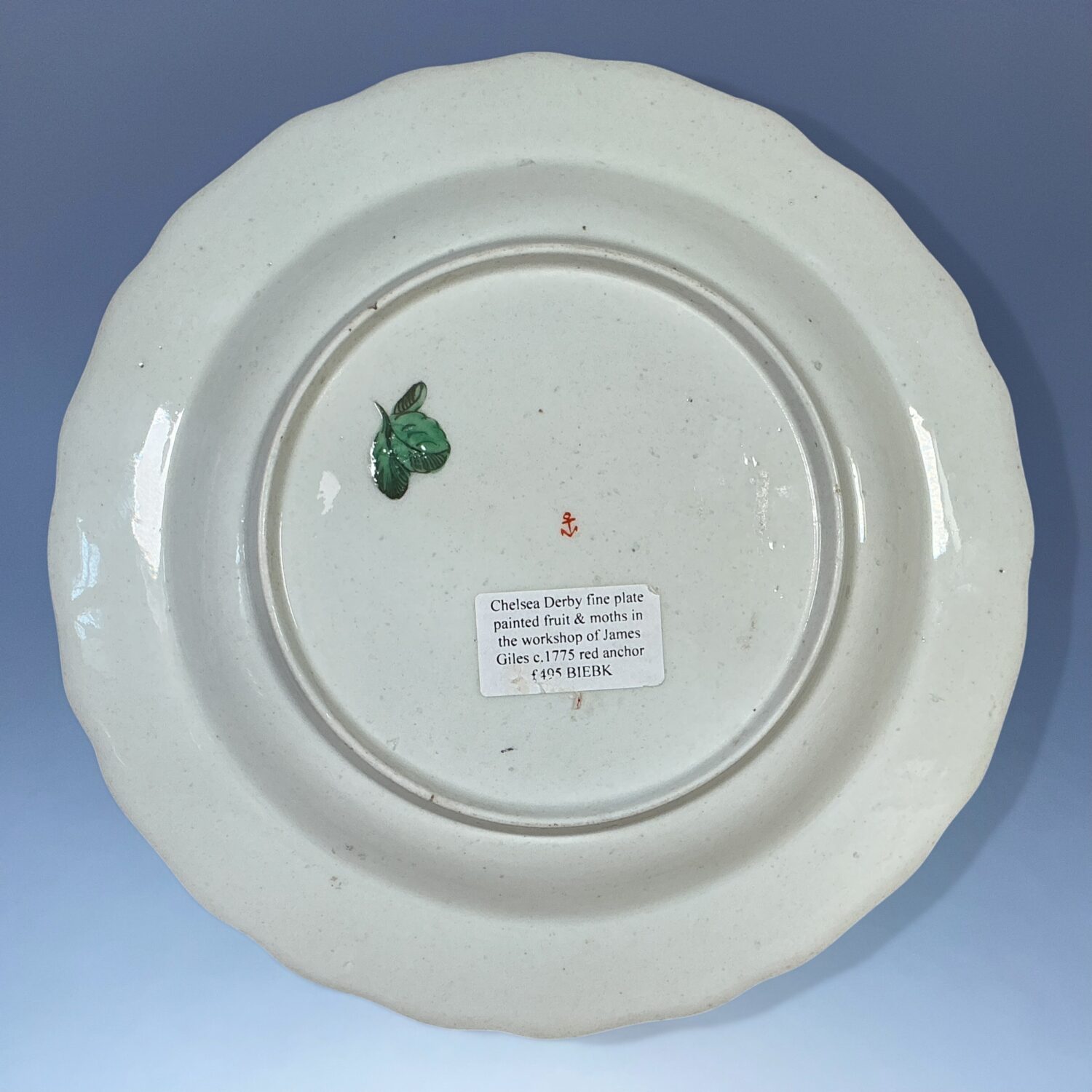 Scarce Chelsea Derby Plate - James Giles Fruit & Insects. - Image 2