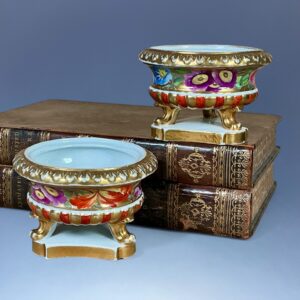 (Clearance) Pair of English Porcelain  Bowls on Feet