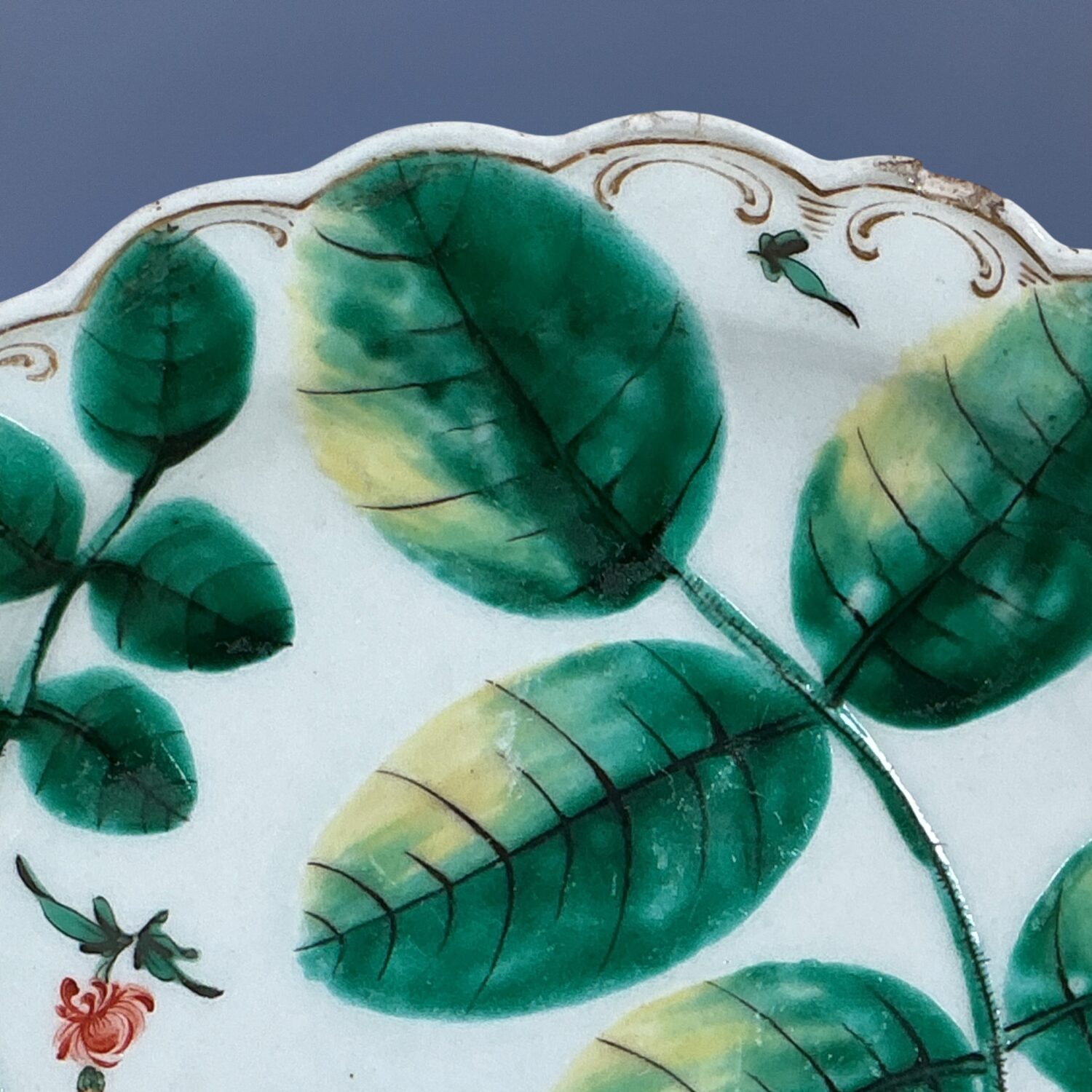 (Clearance) C18th Worcester Porcelain ‘Blind Earl Dish’ c1770 - Image 6