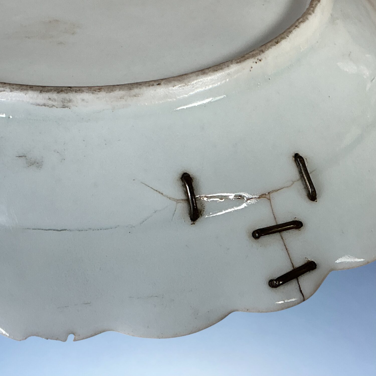 (Clearance) C18th Worcester Porcelain ‘Blind Earl Dish’ c1770 - Image 9