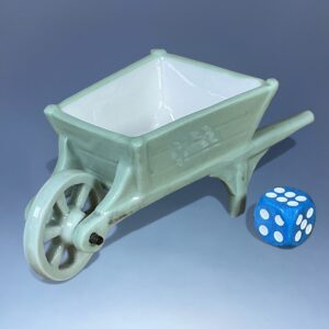 (Clearance) C19th MINTON Porcelain Miniature Wheelbarrow.
