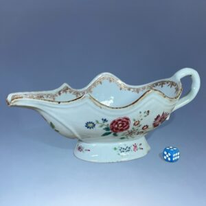 Chinese Export Porcelain Large Sauceboat, c1770