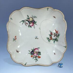 (Clearance) Chelsea-Derby Dessert Dish - Painted Fruit.