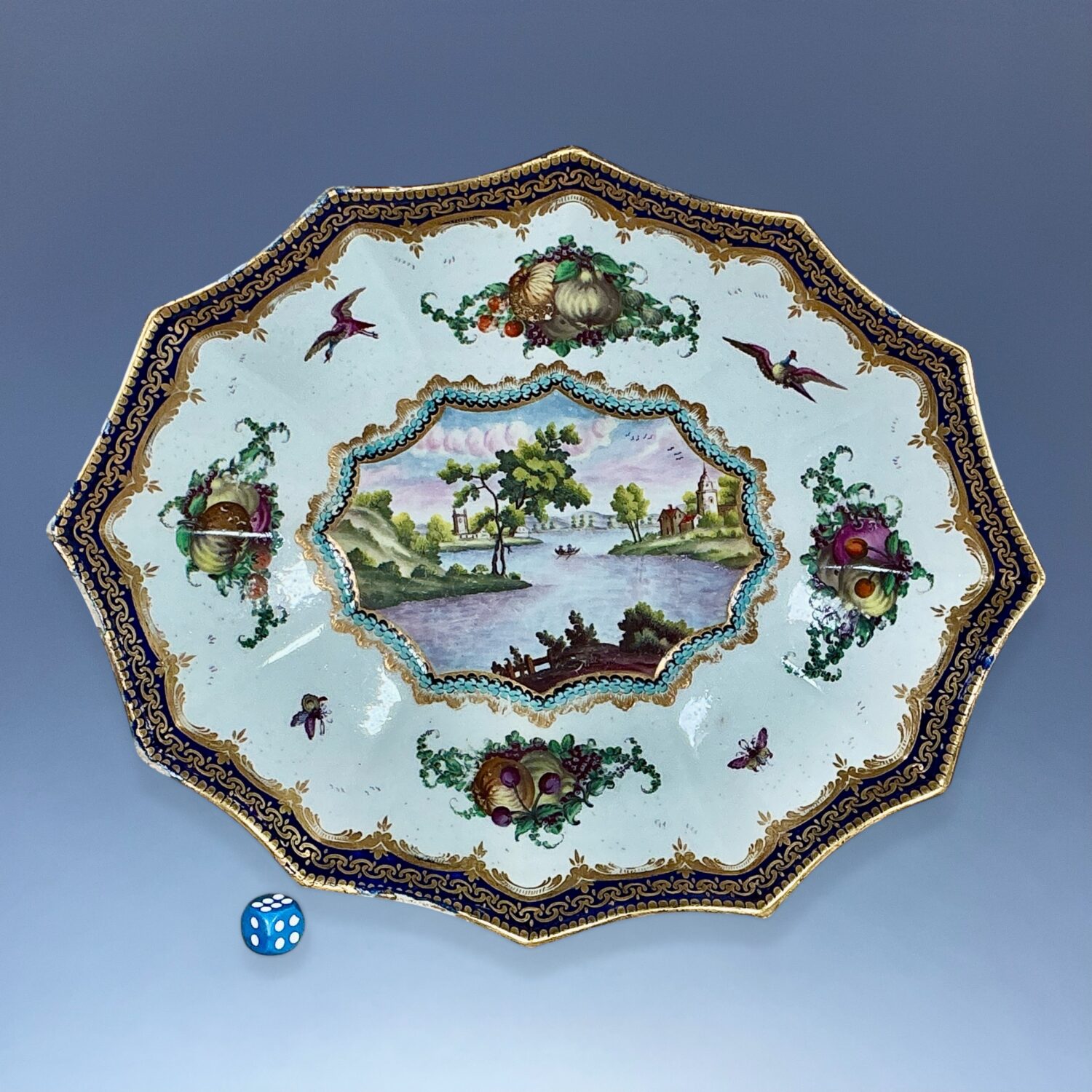 (Clearance) Dr Wall Worcester ‘Lord Henry Thynne’ Type Dessert Dish