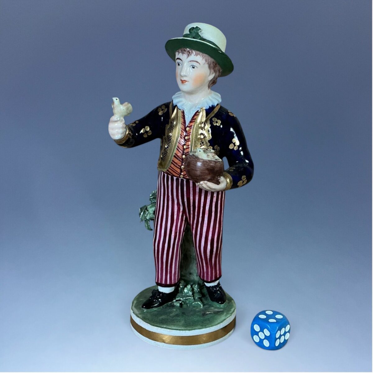 C19th Derby Porcelain Figure – Boy With a Bird’s Nest.