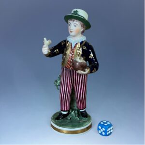 C19th Derby Porcelain Figure - Boy With a Bird’s Nest.