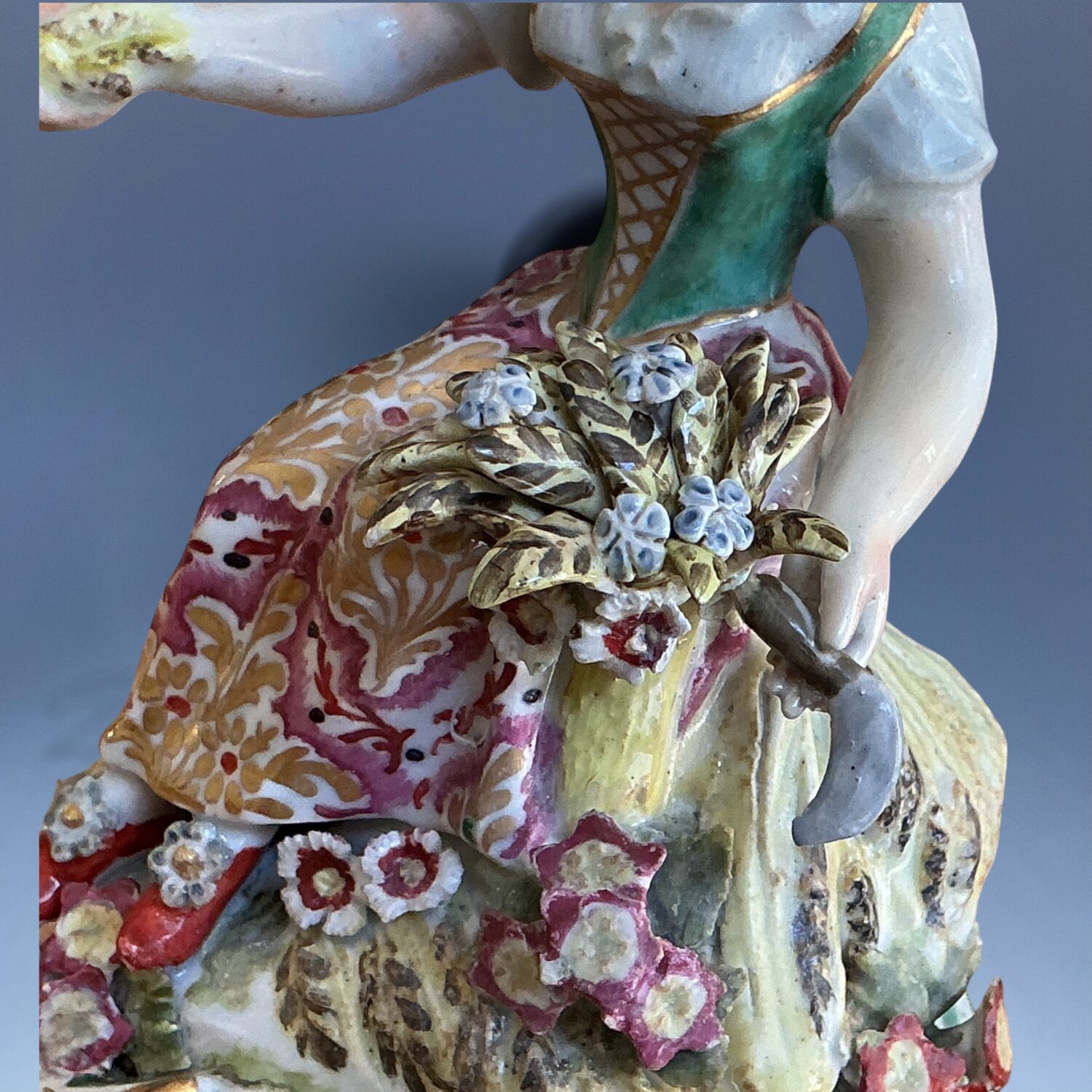 Pair of Bow Porcelain Seasons - Spring and Summer - Image 6