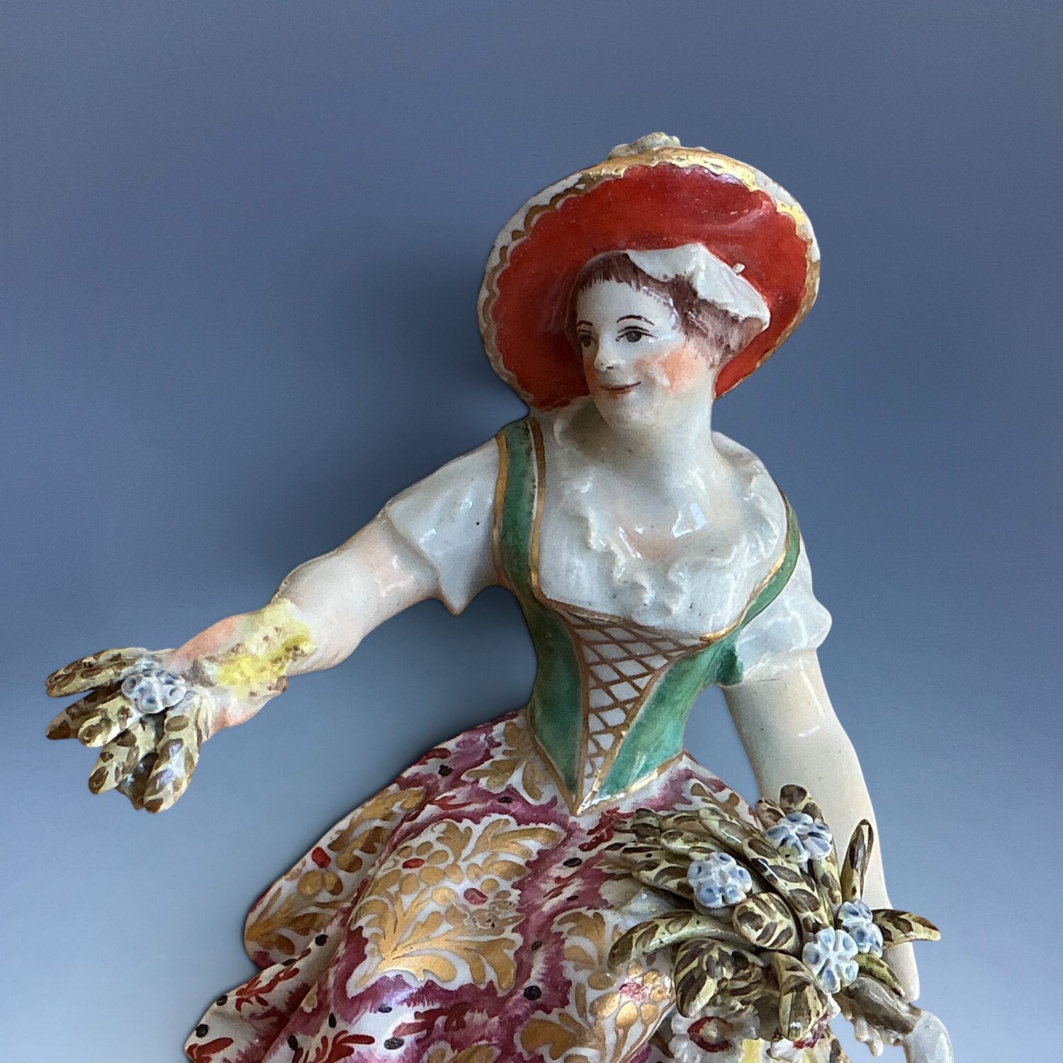 Pair of Bow Porcelain Seasons - Spring and Summer - Image 7
