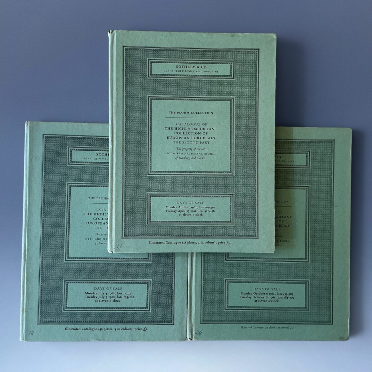 (Clearance/Book) Sotheby’s – The  Blohm Collection – 3 parts.