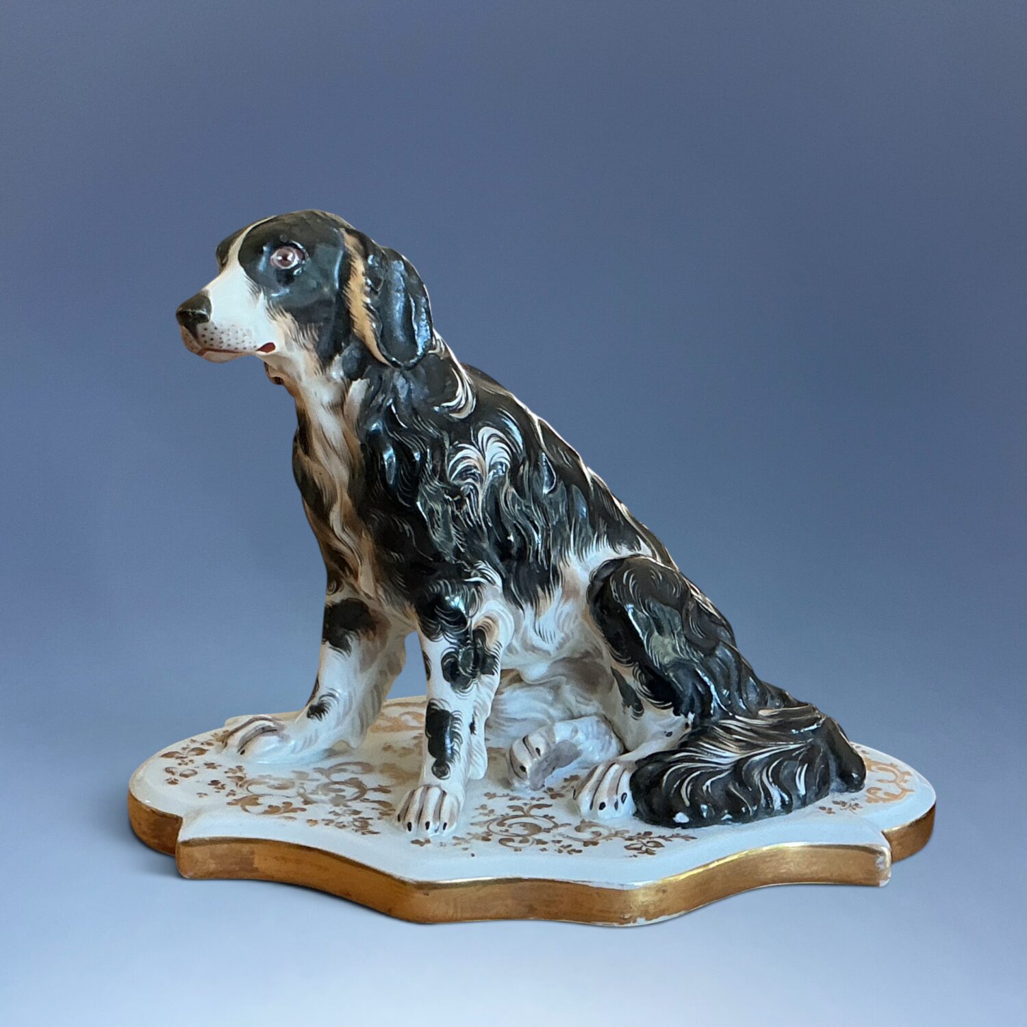 C19th Paris - Jacob Petit - Model of a Seated Dog. - Image 11