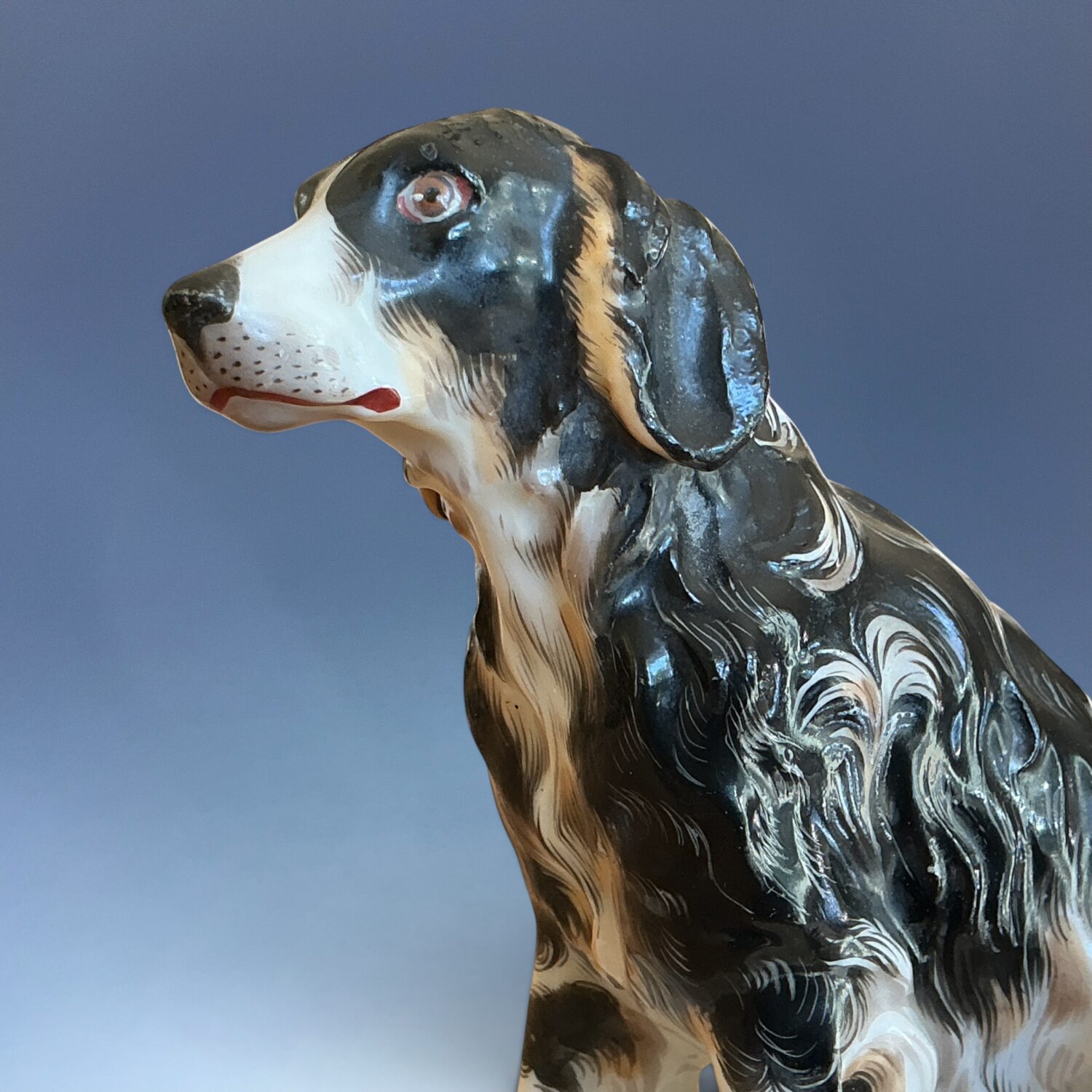 C19th Paris - Jacob Petit - Model of a Seated Dog. - Image 6