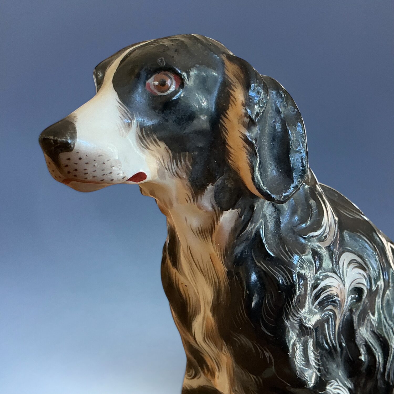C19th Paris - Jacob Petit - Model of a Seated Dog. - Image 9