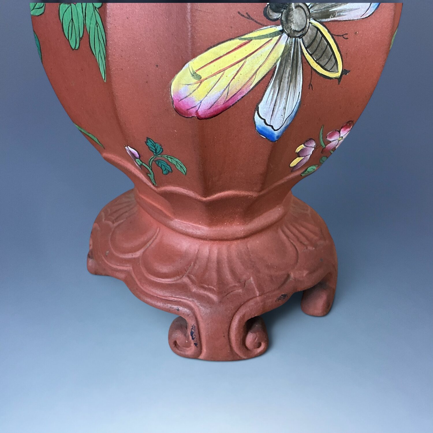 Pair of C19th English - Enamelled Terracotta Vases - Image 7