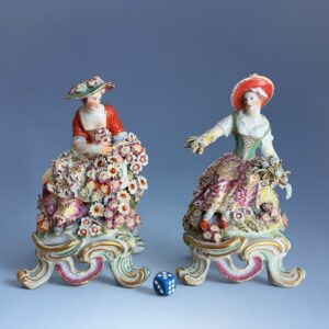 Pair of Bow Porcelain Seasons - Spring and Summer
